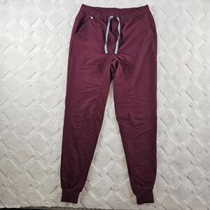 Figs Tansen Jogger Scrub Pants Mens Medium-Tall Burgundy Medical Nurse Wear